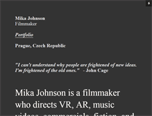 Tablet Screenshot of mikajohnson.com